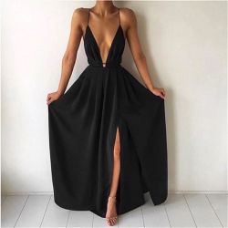 Черна рокля MS3326