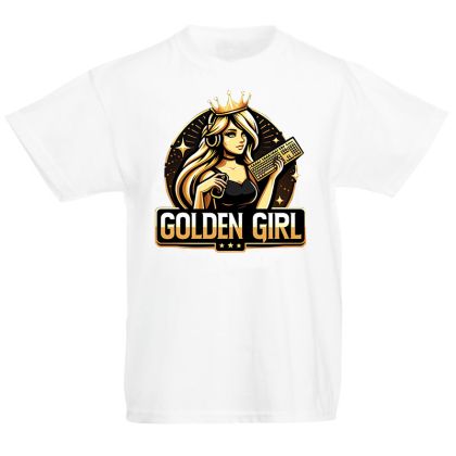 Детска тениска за момче в бяло Golden Girl