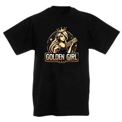 Детска тениска за момче в черно Golden Girl