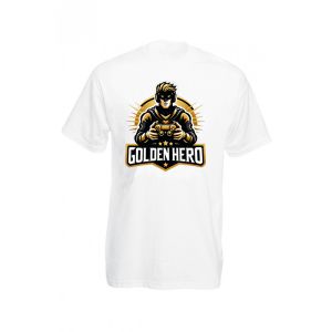 Мъжка тениска в бяло Golden Hero